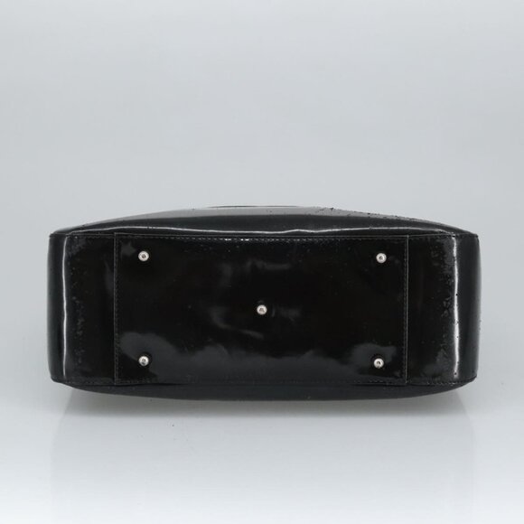 GUCCI Hand Bag Enamel 2way Black Silver - Picture 11 of 15